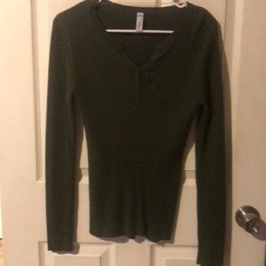 Long Sleeve Ribbed Shirt